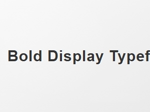 Bold Display Typefaces for Modern Minimalist Posters