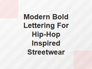 Bold Modern Typography for Hip-Hop Streetwear